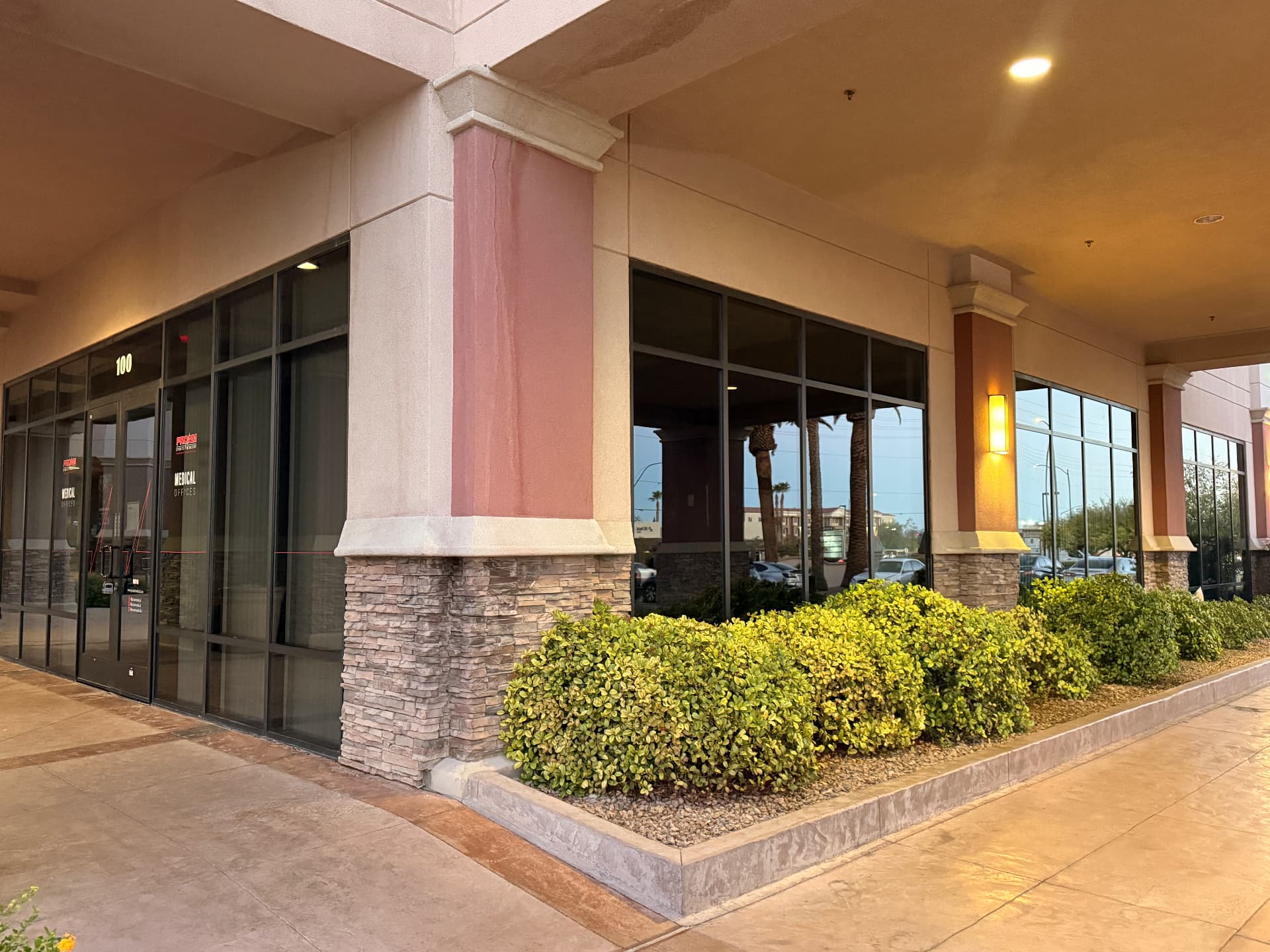 Clean storefront windows at a Las Vegas medical office