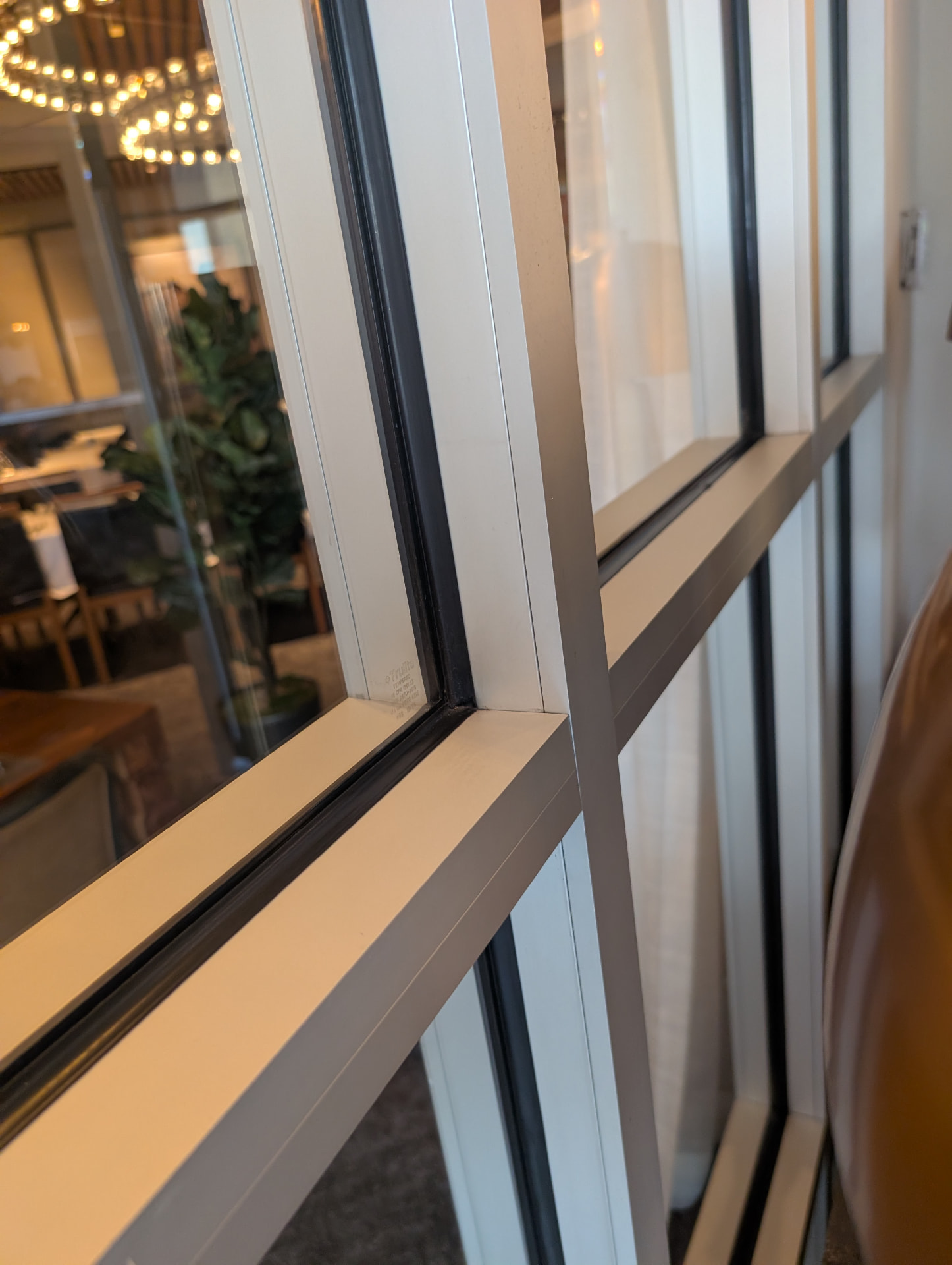 Detailed, clean window frames and tracks